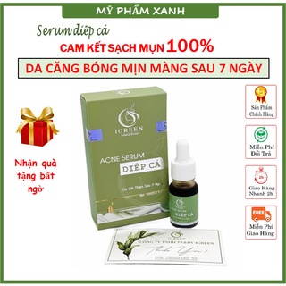 Serum diếp cá Igreen 10ml sạch mụn thâm se khít lỗ chân lông, nuôi dưỡng da căng bóng mịn màng