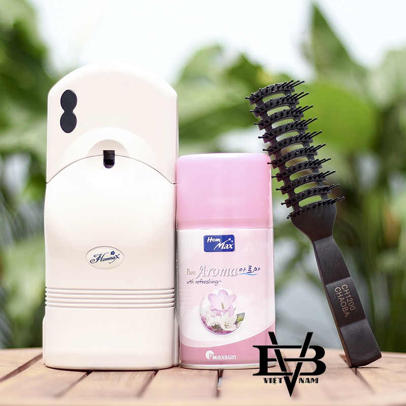 [COMBO] Bình xịt thơm phòng (7 Mùi) Aroma Hàn Quốc + Máy xịt phòng tự động - Không tặng kèm lược