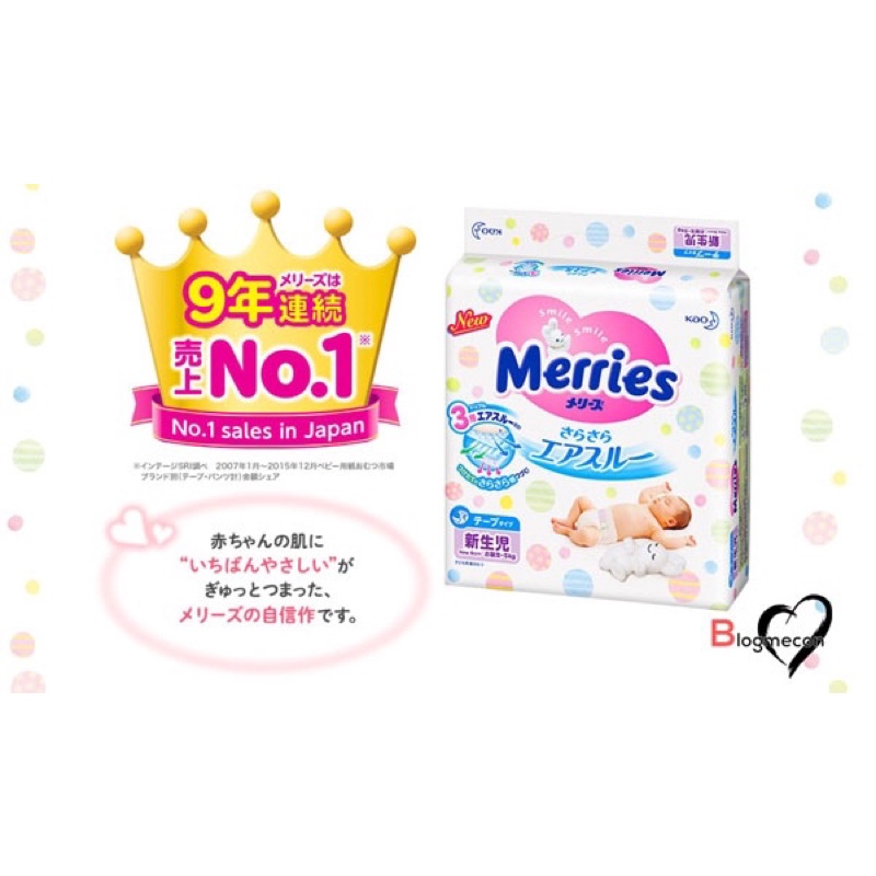 Tả Merries, Bỉm Dán Merries Nội Địa Nhật Thấm Hút Nhanh Đủ Size SS90/S82/M64/L64+6 - SAKUKO