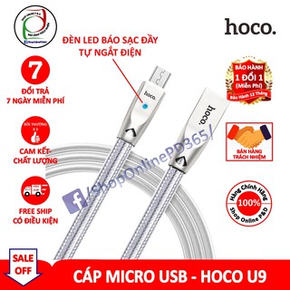 CÁP SẠC NHANH ĐÈN LED MICRO - HOCO U9