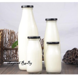 COMBO 5 Chai Thủy Tinh Đựng Nước 500 ML, CHAI SỮA
