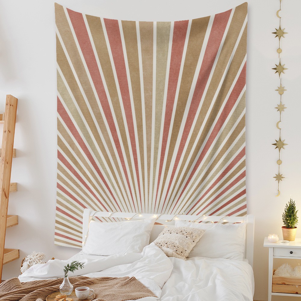 Thảm treo tường trang trí hình mặt trăng/mặt trời phong cách Bohemian