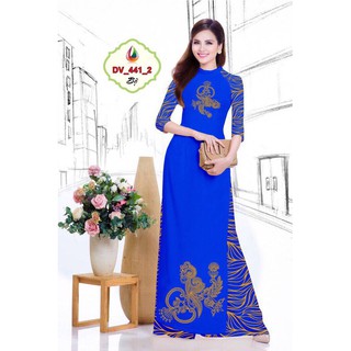 Vải áo dài bộ in 3d Tằm Ý