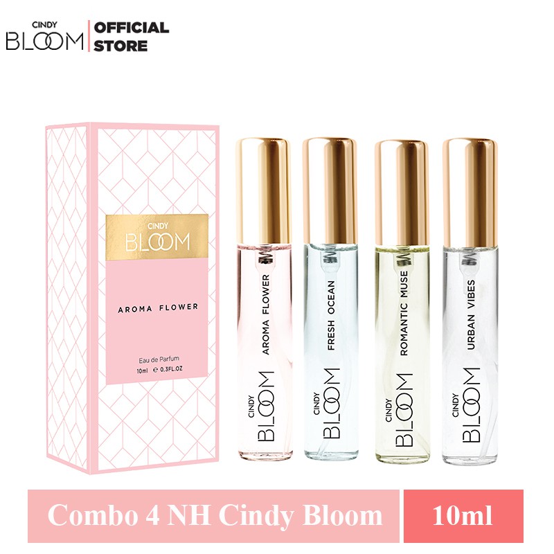 [Mã FMCGMALL giảm 8% đơn 250K] Combo 4 Nước Hoa Cindy Bloom 10ml /chai Chính Hãng