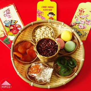 Khay mứt Tết đựng bánh kẹo đặt bàn trà trang trí Tết nhiều kích thước độc đáo