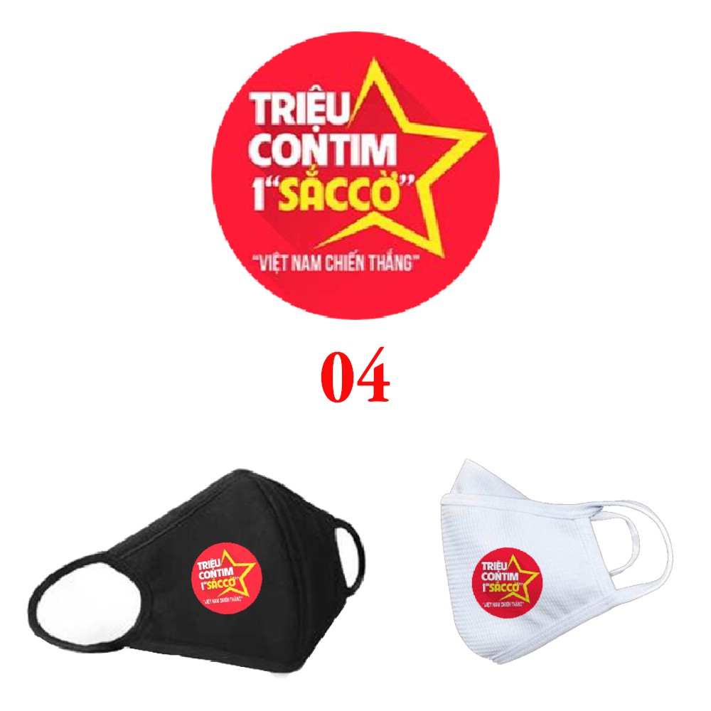 Khẩu Trang Vải IN cờ đỏ sao vàng (Màu cờ Việt Nam) | BigBuy360 - bigbuy360.vn