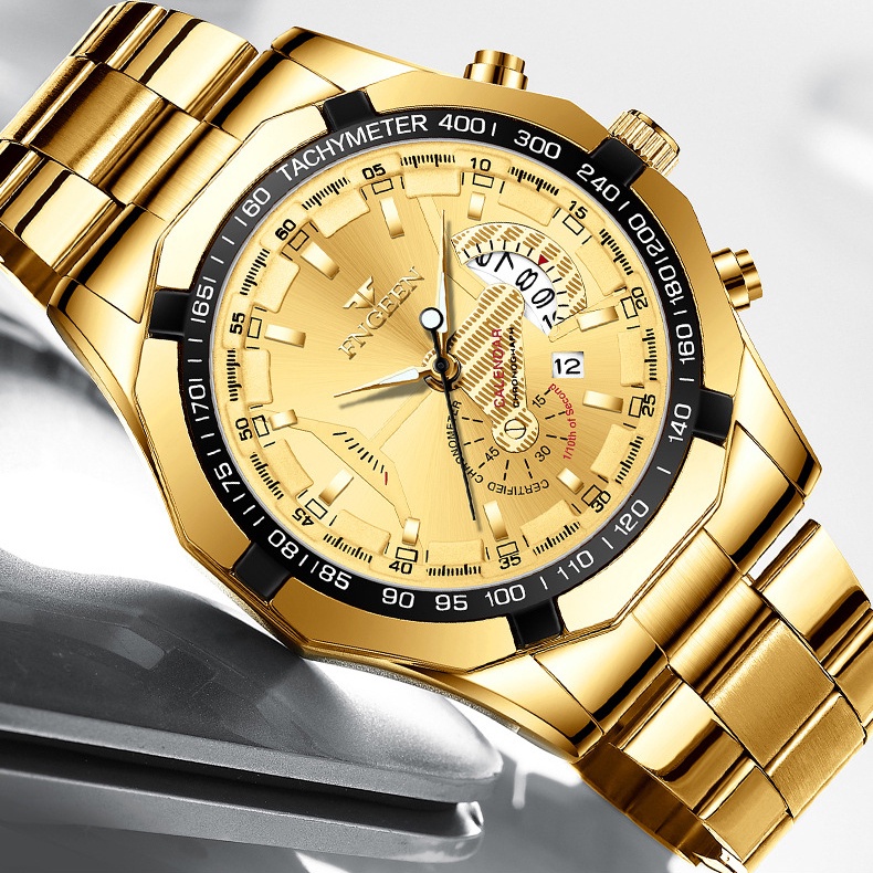 Đồng hồ đeo tay FNGEEN S001 bộ máy quartz dây đeo bằng thép không gỉ thời trang | BigBuy360 - bigbuy360.vn