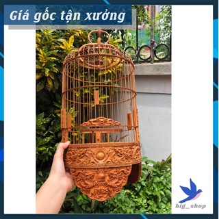 Lồng chim khuyên đục CnC song long không thủng sắc nét sz 22x26- lồng chim