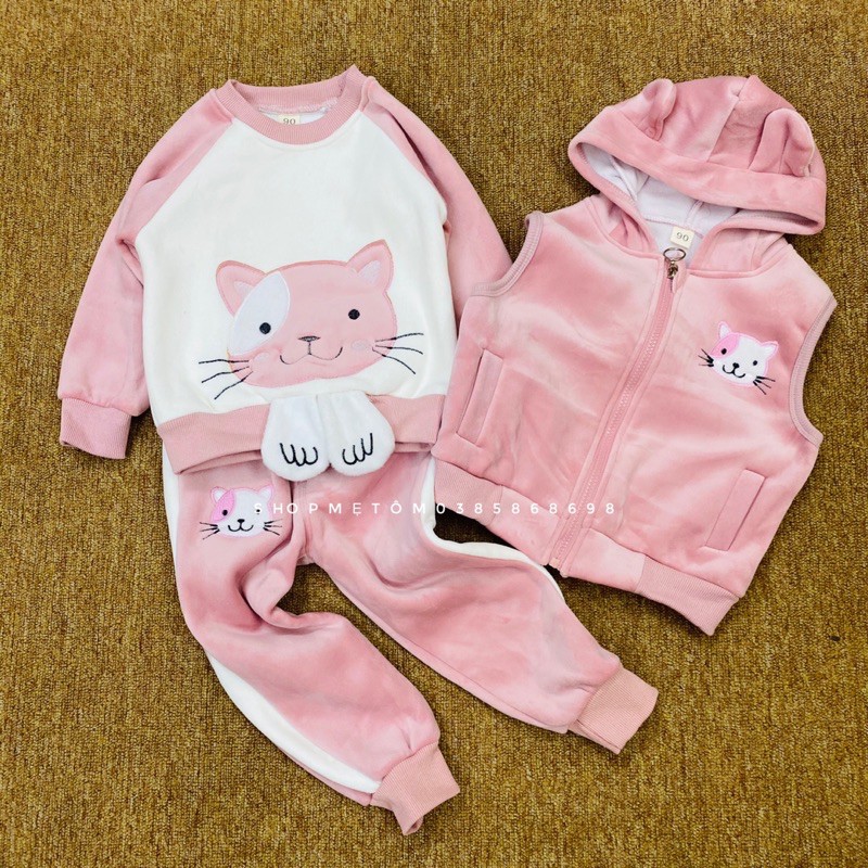 Set bộ 3 chi tiết cho bé trai bé gái