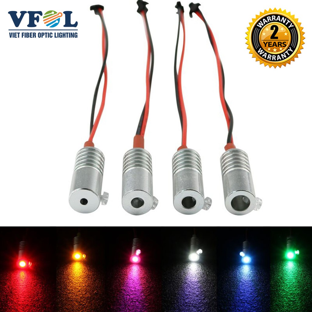 Nguồn phát sợi quang mini LED 1.5W - Làm đèn viền ô tô táp lô, cánh cửa ô tô xe hơi, máy tính PC; trang trí sợi quang