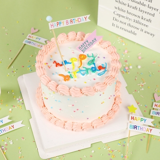 Cake Decoration Cake Topper Party Decoration Smiley Happy Birthday DIY Cupcake Dessert Decoration Ornament