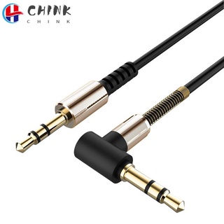 Cáp Âm Thanh Bện Nylon 90 Độ Cổng 3.5mm Cho Xe Hơi