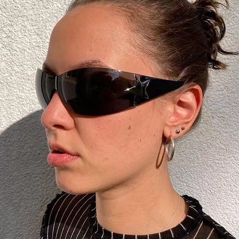 (JIUERBA) Kính Râm Không Gọng Chống Tia UV Thiết Kế Phong Cách Vintage