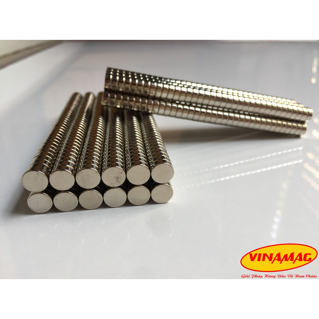 8x3mm nam châm trắng đất hiếm lực từ cực mạnh