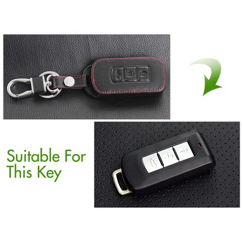 (GIÁ SỐC) Bao da chìa khóa smart key xe mitsubishi xpander, outlander, ,pajero