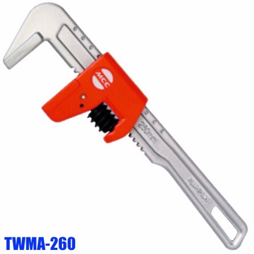 Mỏ lết nhôm không răng, độ mở ngàm 70mm MCC TWMA-260