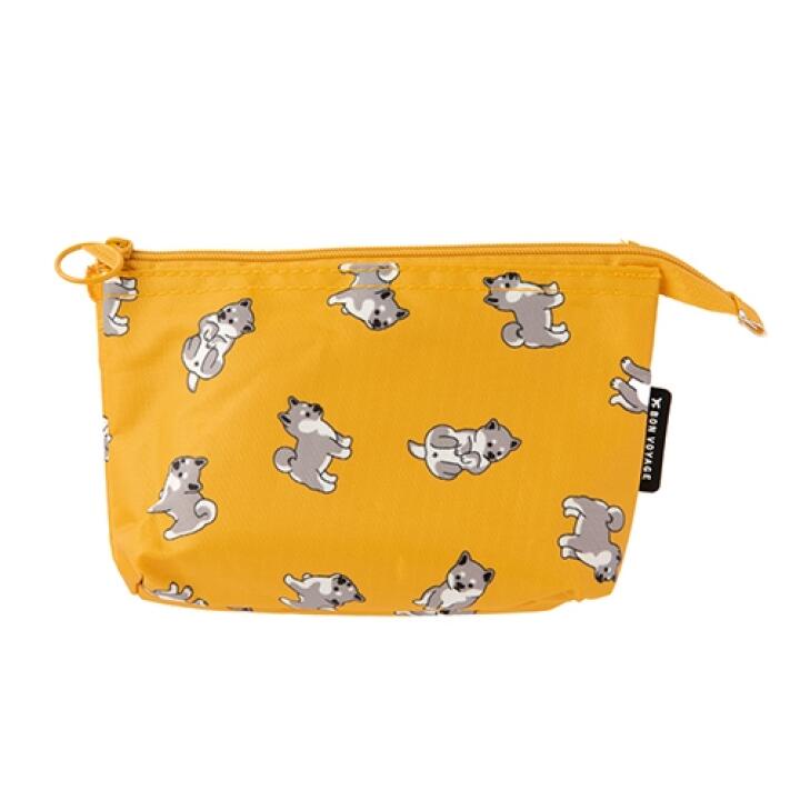 Túi Đựng Đồ Du Lịch ARTBOX Hàn Quốc Họa Tiết Chú Chó Shiba Màu Mù Tạt