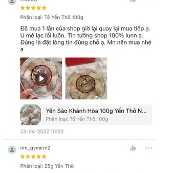 Yến Thô Nguyên Tổ Khánh Hòa Loại 1 Ít Lông Tổ Yến Sào Thô Nguyên Chất  - Tổ Yến  Nhà Nuôi Khánh Hòa