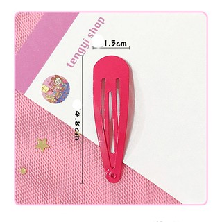 Kẹp Tóc Bấm Giọt Nước Basic Kim Loại Nhiều Màu