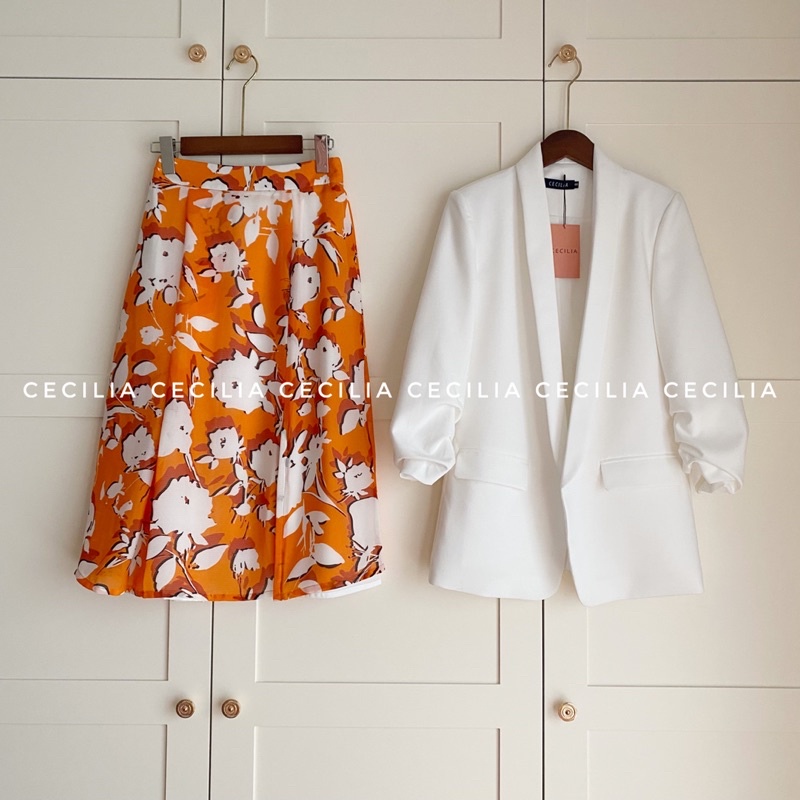 Áo blazer ESTELLE by CECILIA màu trắng