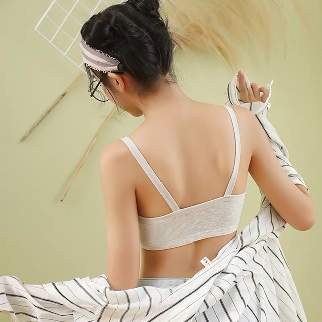 Áo bra học sinh cotton áo Lá Học Sinh Cotton Thỏ