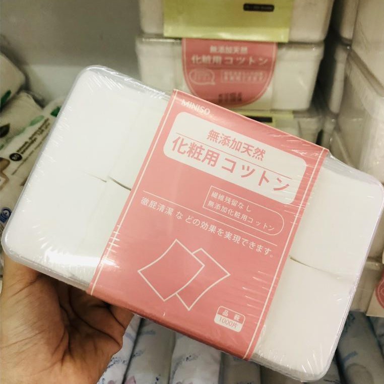 Hộp Bông Tẩy Trang Miniso 1000 Miếng - Nhật Bản