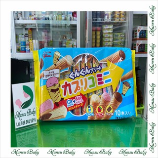 Bánh nhân kem ốc quế Glico Nhật Bản cho bé.