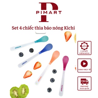 Set 4 thìa báo nóng Kichi cho bé ăn dặm