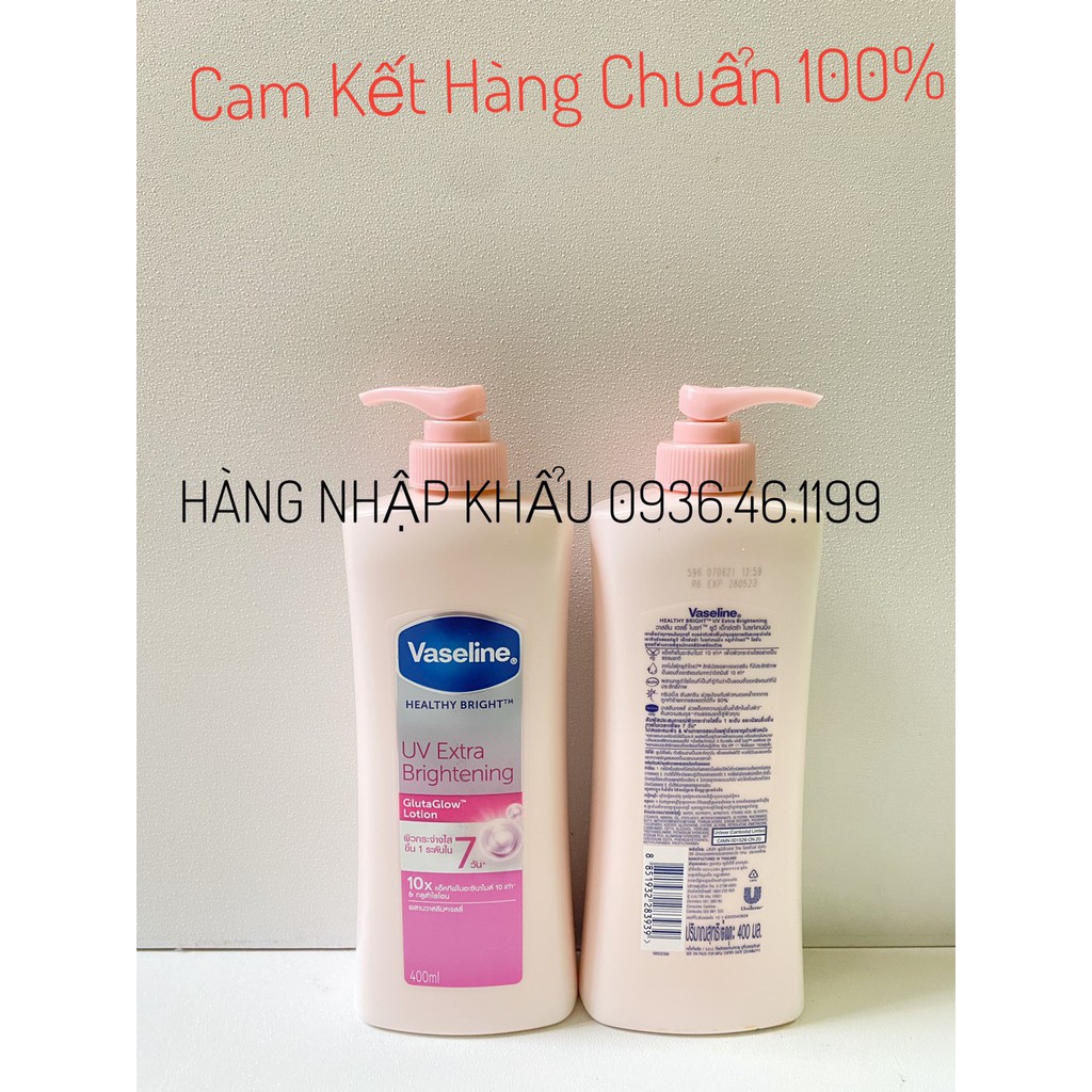 [Thái lan][Chính hãng] VASELINE 10x 400ml Sữa  dưỡng thể Trắng da VASELINE 10x Có vòi