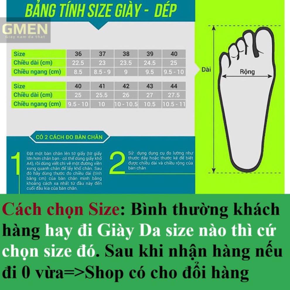 Giày tây nam cao cấp chất liệu da bo mềm mại đế cao su êm chân phong cách trẻ trung lịch lãm GM566 -h91