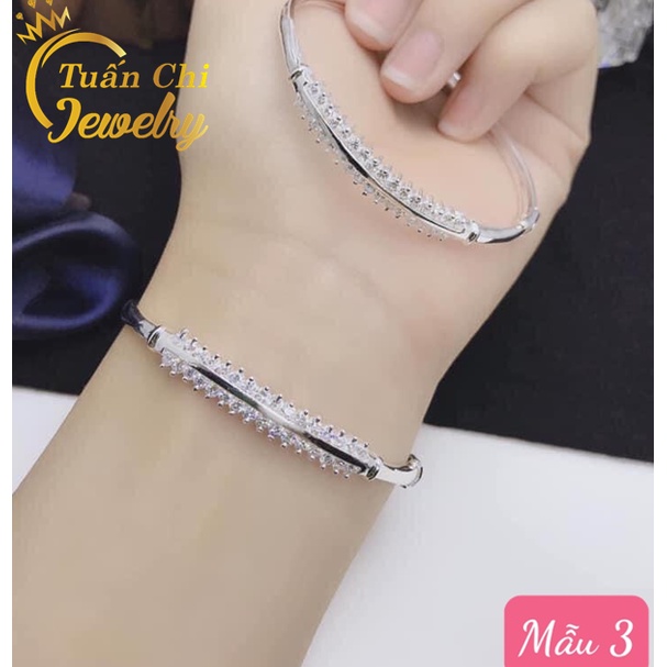 KHUYẾN MÃI Lắc Tay Bạc Nữ, Vòng Tay Nữ Kiểu Dáng Cứng, Mẫu Mã Đa Dạng, Hàng Làm Kỹ Dày Dặn