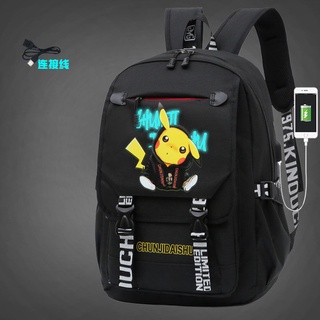 Balo Dạ Quang Đa Chức Năng Sức Chứa Lớn Họa Tiết Pikachu Thời Trang Cho Nam Và Nữ
