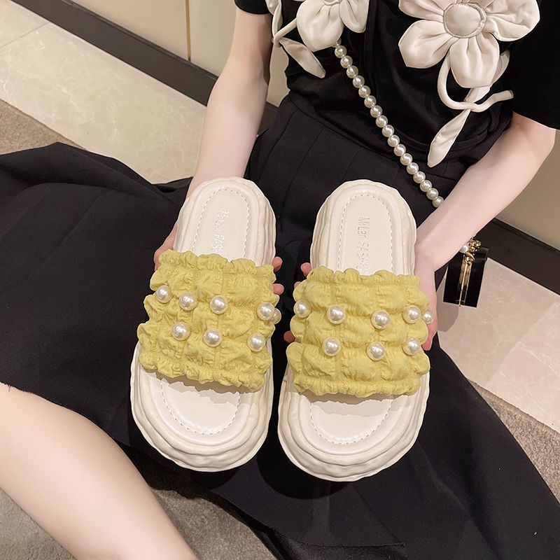 Jiashucheng Dép Sandal Đế Mềm Dày Chống Trượt Phong Cách Phương Tây Thời Trang Mùa Hè Cho Nữ
