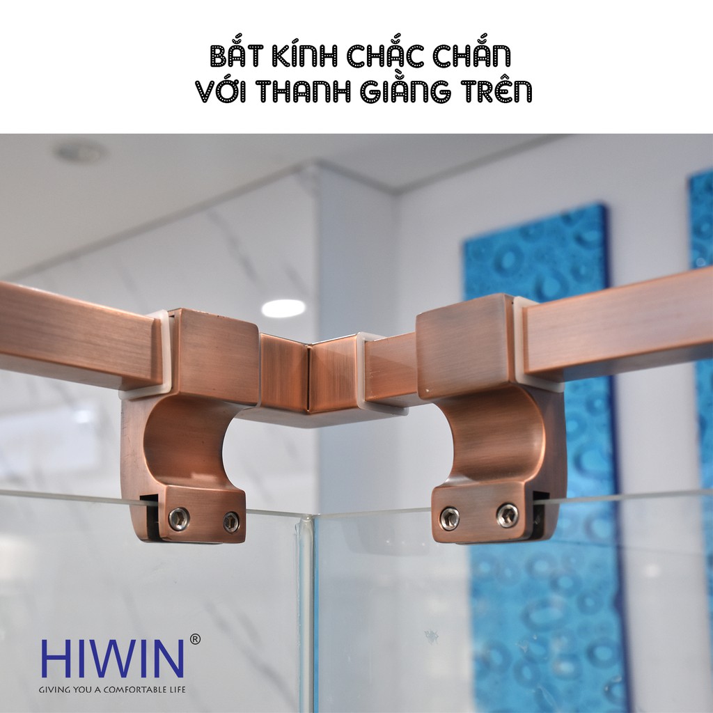 Sỏ cabin kính nhà tắm phong cách tân cổ điển mạ màu đồng Hiwin ZU-702