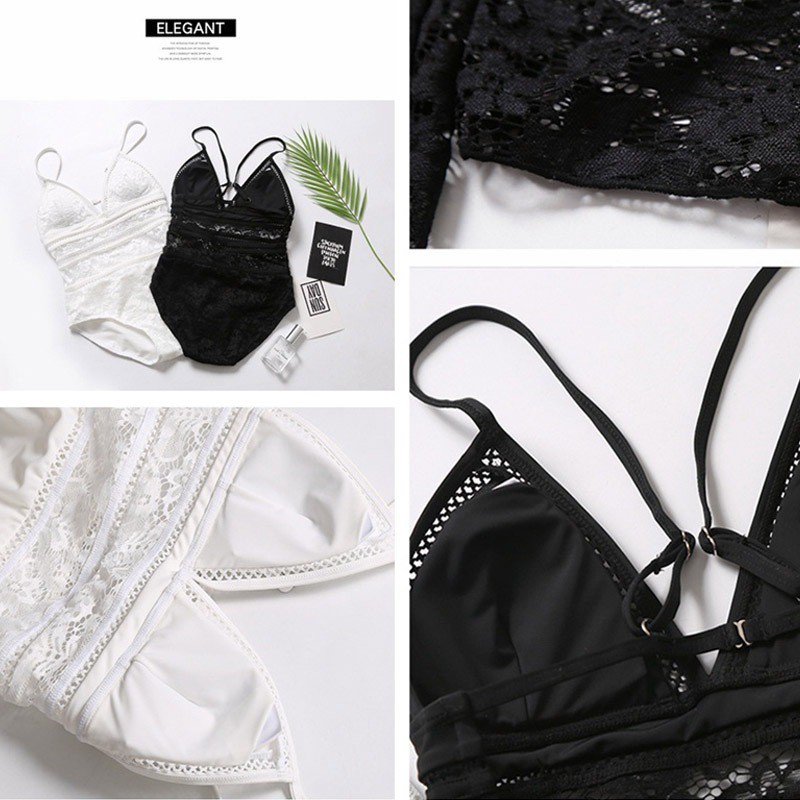 Nhập WA146 hoàn 20k xu đơn 150k_ FREESHIP ĐƠN 99K_ Bộ bikini liền thân phối ren quyến rũ cho nữ | BigBuy360 - bigbuy360.vn