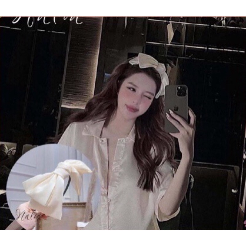 Bờm Nơ Lụa xinh Tiểu Thư /  Băng đô tóc nơ hot trend , phụ kiện nữ sành điệu - Hari Korea Accessories