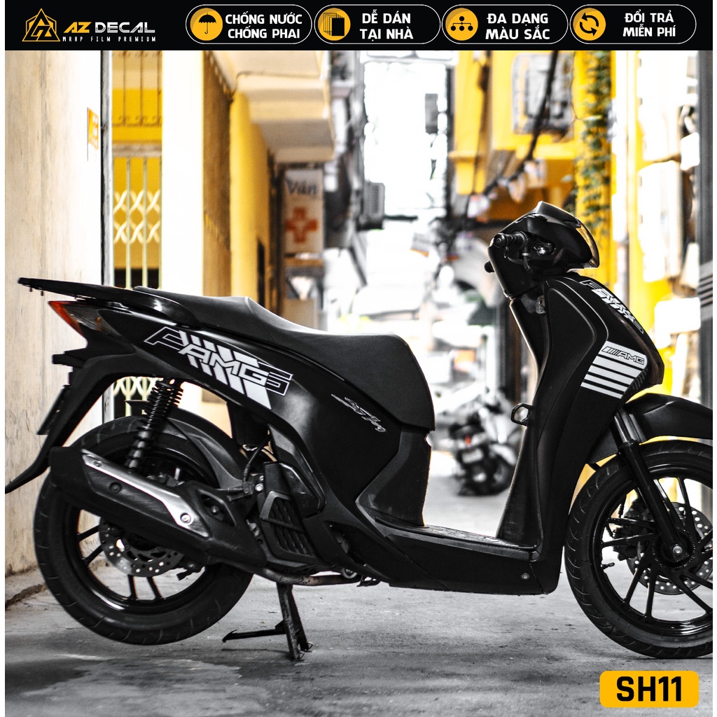 Tem Dán Xe SH 2012 - 2022 Mẫu Tem AMG Cực Chất | SH11 | Decal Rời Dán SH PVC Chống Bay Màu, Chống Nước Dễ Dán Tại Nhà