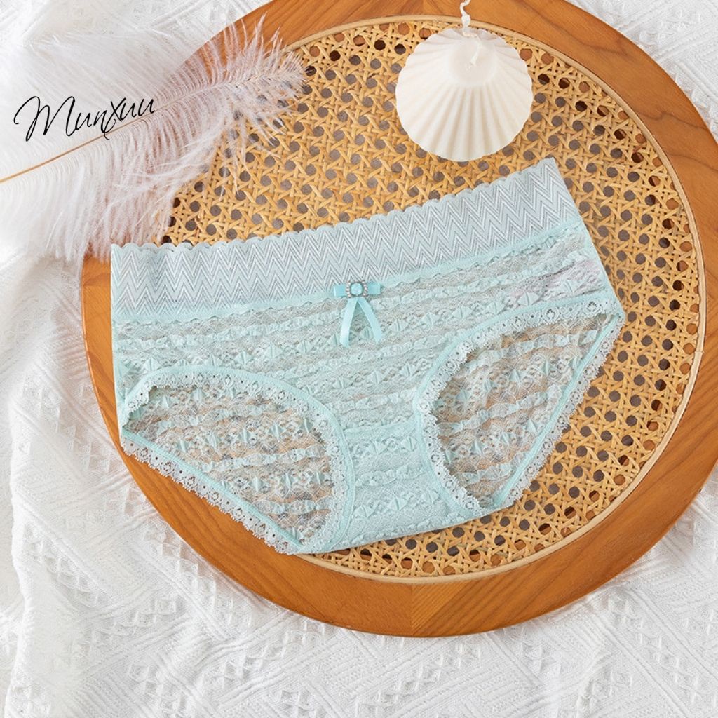 Quần lót ren cạp su MUNXUU chất liệu mềm mại thông thoáng siêu gợi cảm - QC97