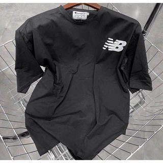 Áo thun newbalance đen form rộng tay lỡ - chất tici 40/60