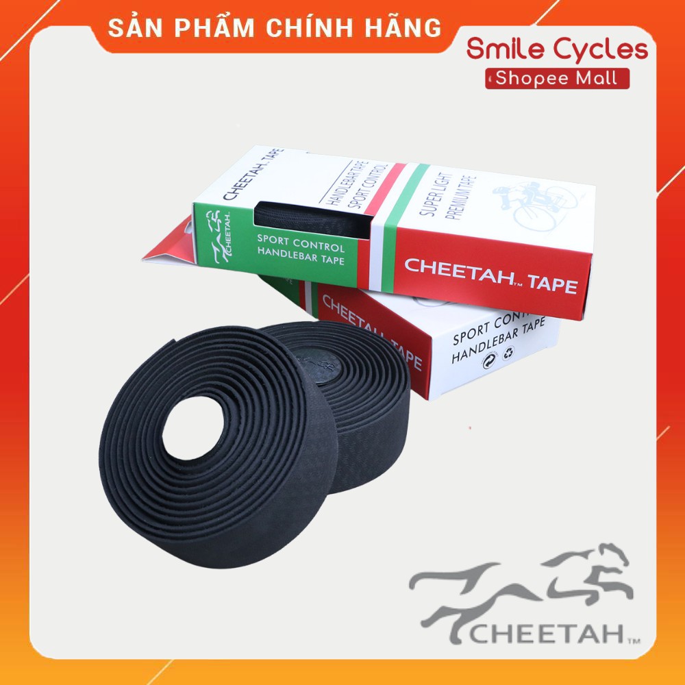 Chính Hãng Cheetah - Dây Quấn Ghi Đông XE ĐẠP ROAD Vân Carbon 3D