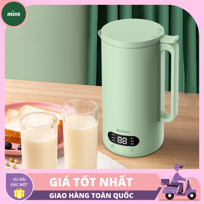 Máy làm sữa đậu nành, sữa hạt Neshome, tự xay hạt nấu sữa không gây ồn, giữ nhiệt tốt, có chế độ tự động làm sạch