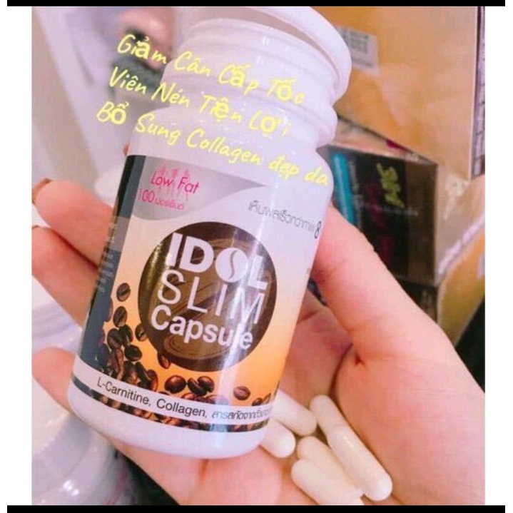 Giảm cân Coffee Idol Slim Capsule dạng viên màu trắng chuẩn Thái Lan