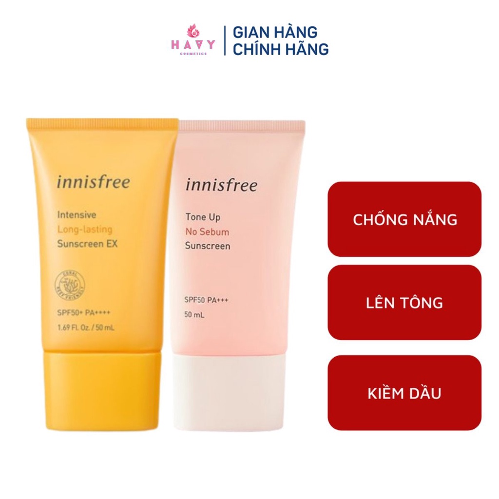 Kem Chống Nắng Innisfree Tone - Up No Sebum Sunscreen 50ml