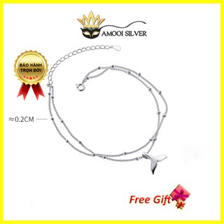 Lắc chân bạc S925 dây đôi đuôi cá - Amooi Silver AC45