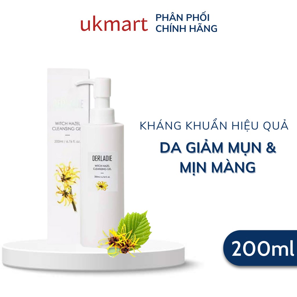 Sữa Rửa Mặt Derladie Cây Phỉ Làm Sạch, Ngừa Mụn 200ml