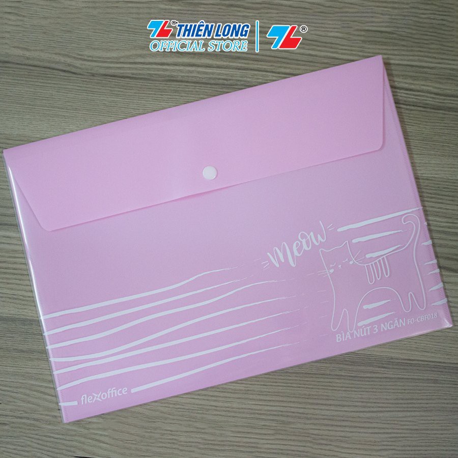 Bìa nút 3 ngăn Thiên Long Flexoffice FO-CBF018