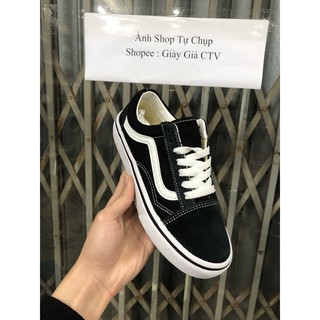 ] Giày thể thao sneaker đen trắng nhung