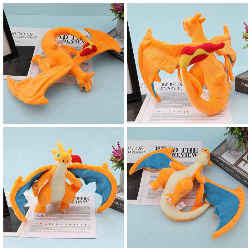 JS Ready Stock Pokémon Charizard Plush Doll XY Version Charizard 23cm Anime Doll