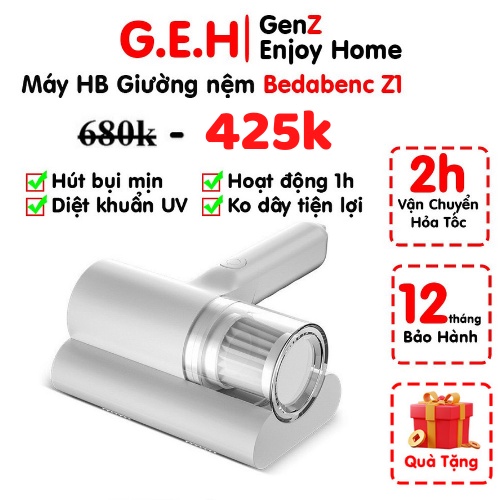 Máy hút bụi cầm tay không dây Giường nệm đệm diệt khuẩn uv hút ẩm bằng không khí nóng Genz.Ehome