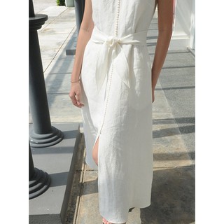 Rập giấy 30031 - Đầm midi cổ Henley